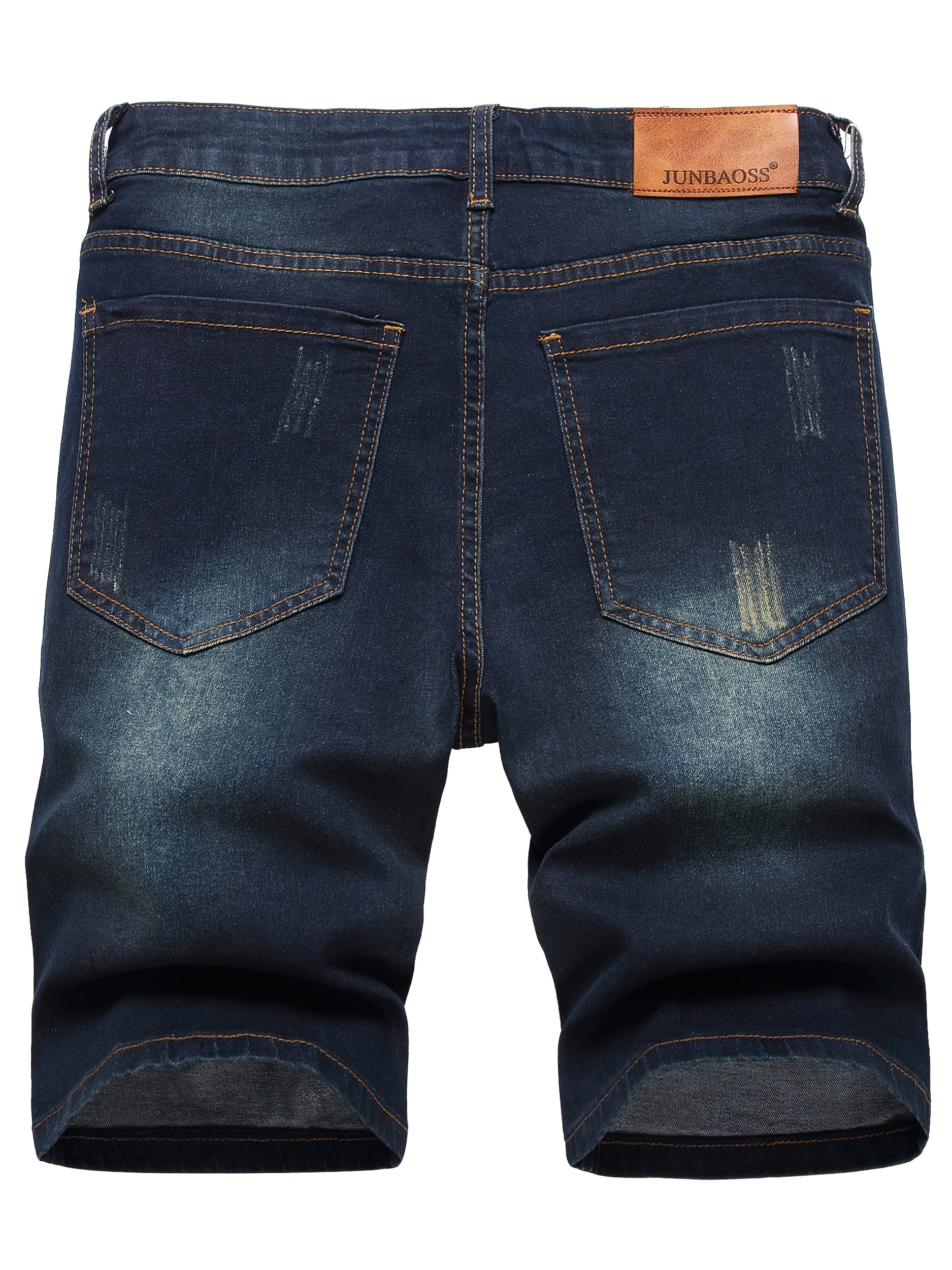 Mens Slim Fit Stretch Denim Shorts Ripped Skinny Jean Shorts for Men Fashion Straight Comfort Flex Waist Short - Looped In Style