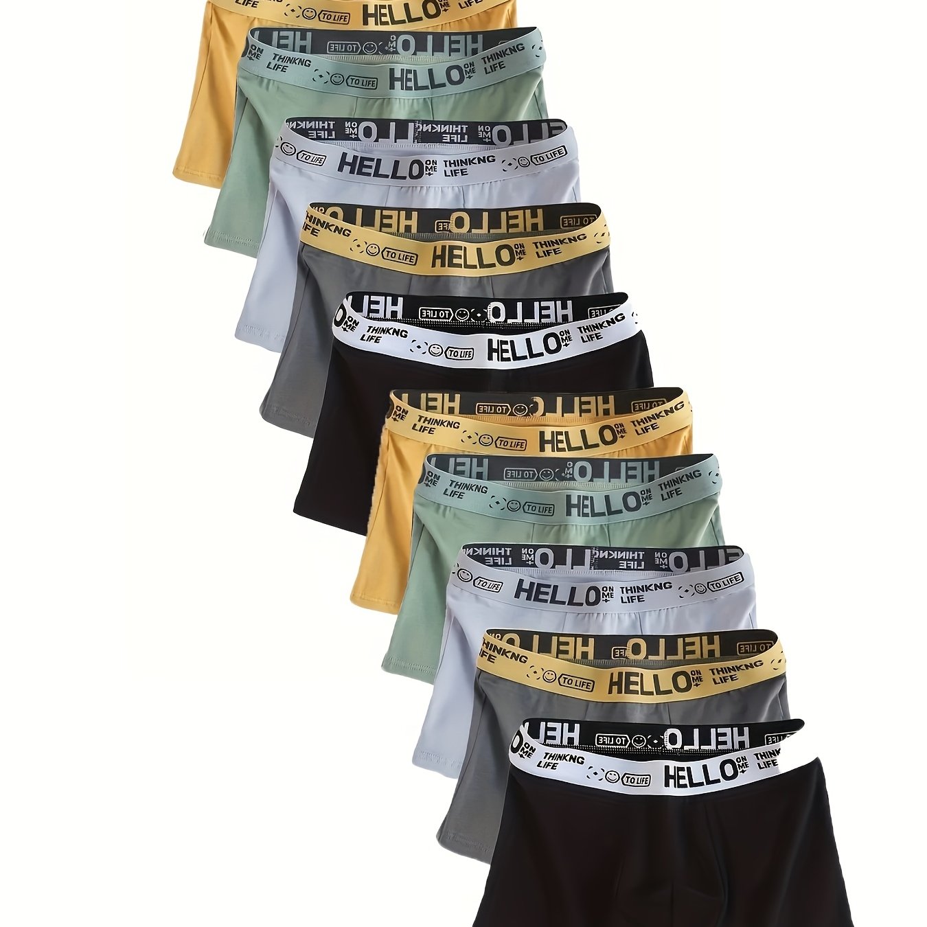 Simple Men's Pants 10 Pack Flat Corner Comfortable Home and Underwear Shorts - Looped In Style