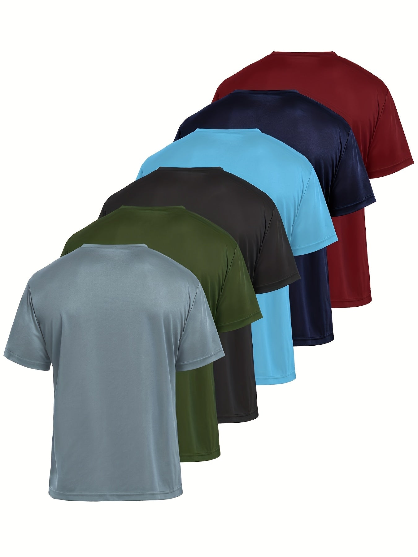 HOVSIYLA 12 Pack Mens Moisture Wicking Athletic Short Sleeve T Shirts Breathable Polyester Casual Outdoor Workout Gear Versatile Workout Shirts - Looped In Style