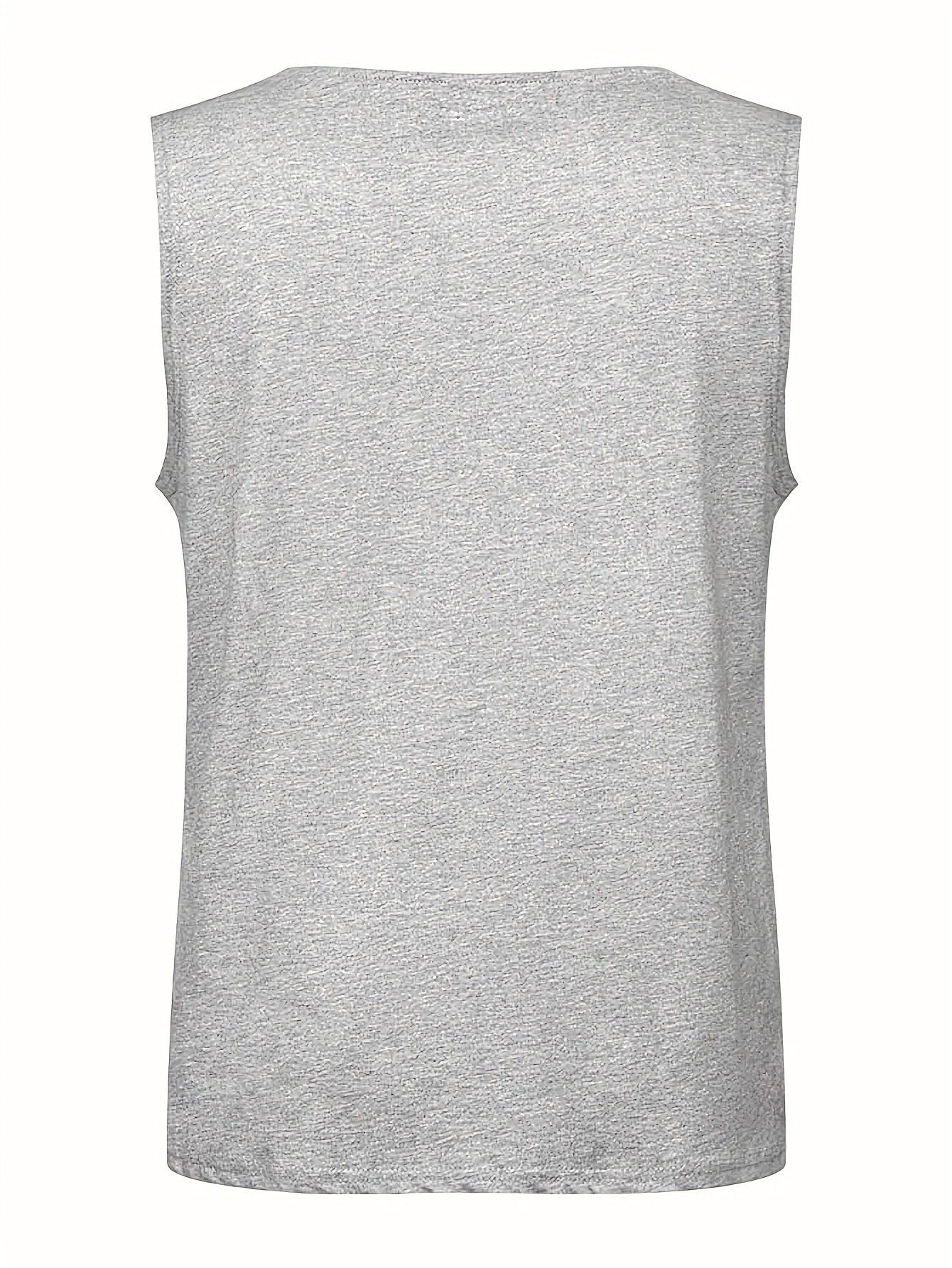 Mens Summer Fashion Seagull Print Short Sleeve Cotton Round Neck Pullover Sports Breathable Sleeveless T-Shirt - Looped In Style