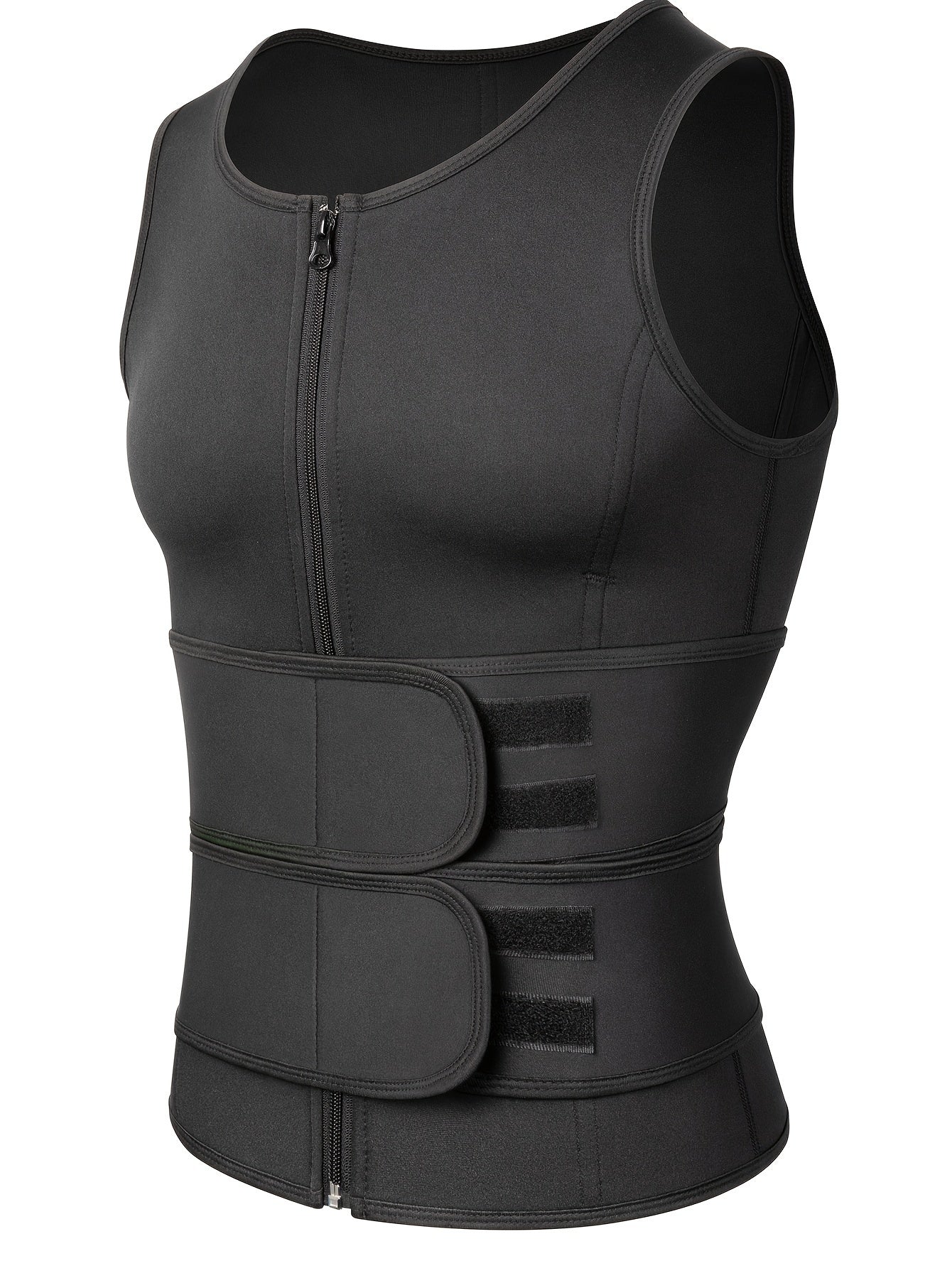Men's Body Shaper Waist Trainer Sauna Vest Double Belt - Looped In Style