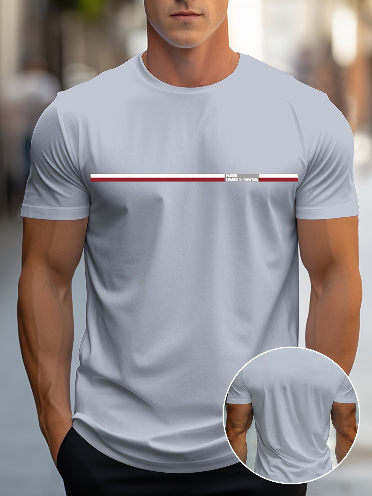 180g Cotton Single-Sided Printed Round Neck Short Sleeve T-Shirt - Looped In Style