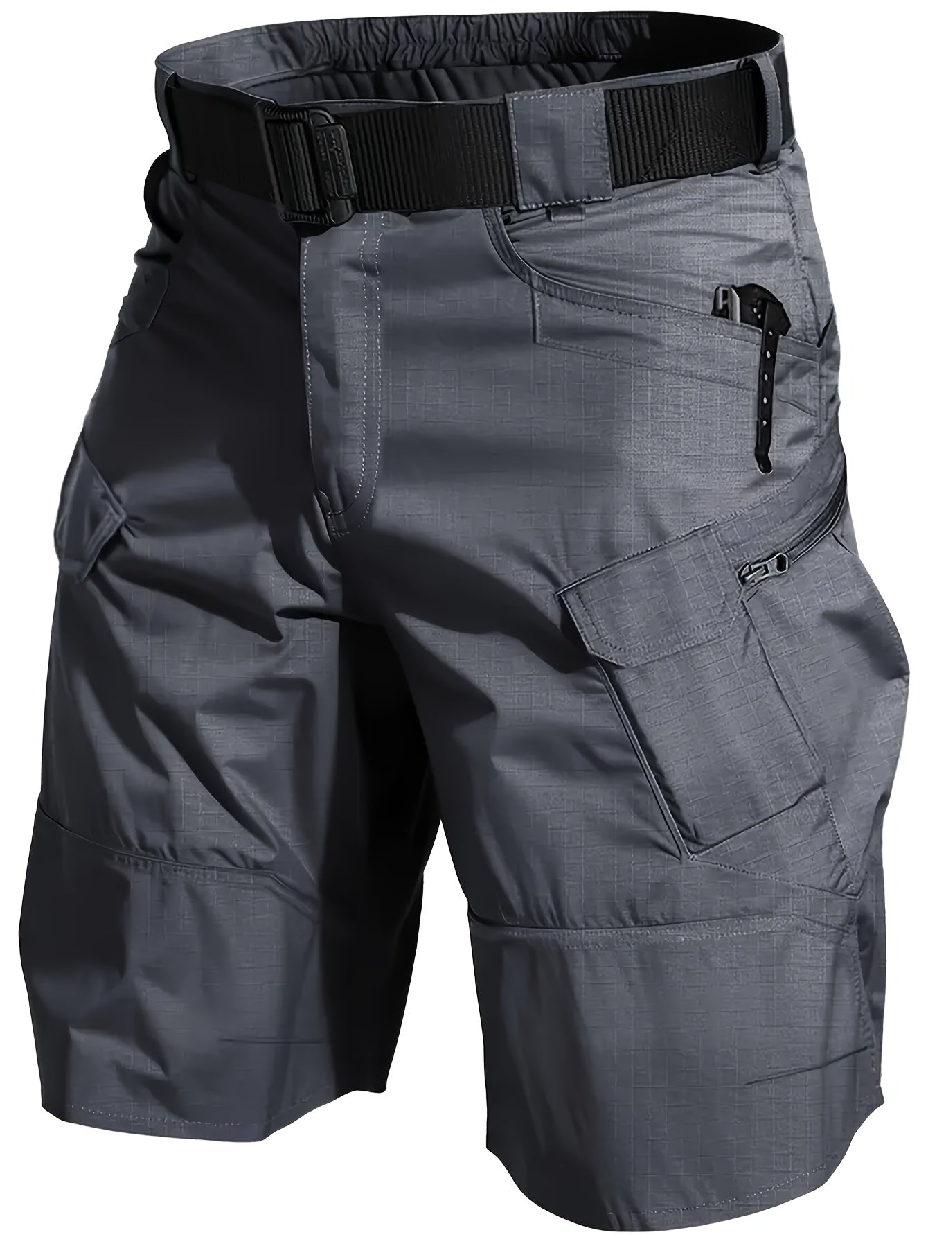 2 Pack Tactical Shorts for Men Comfortable Cargo Hiking Shorts Full Polyester Multiple Pockets Versatile for Camping Climbing Fishing Summer Outdoor Activities - Looped In Style