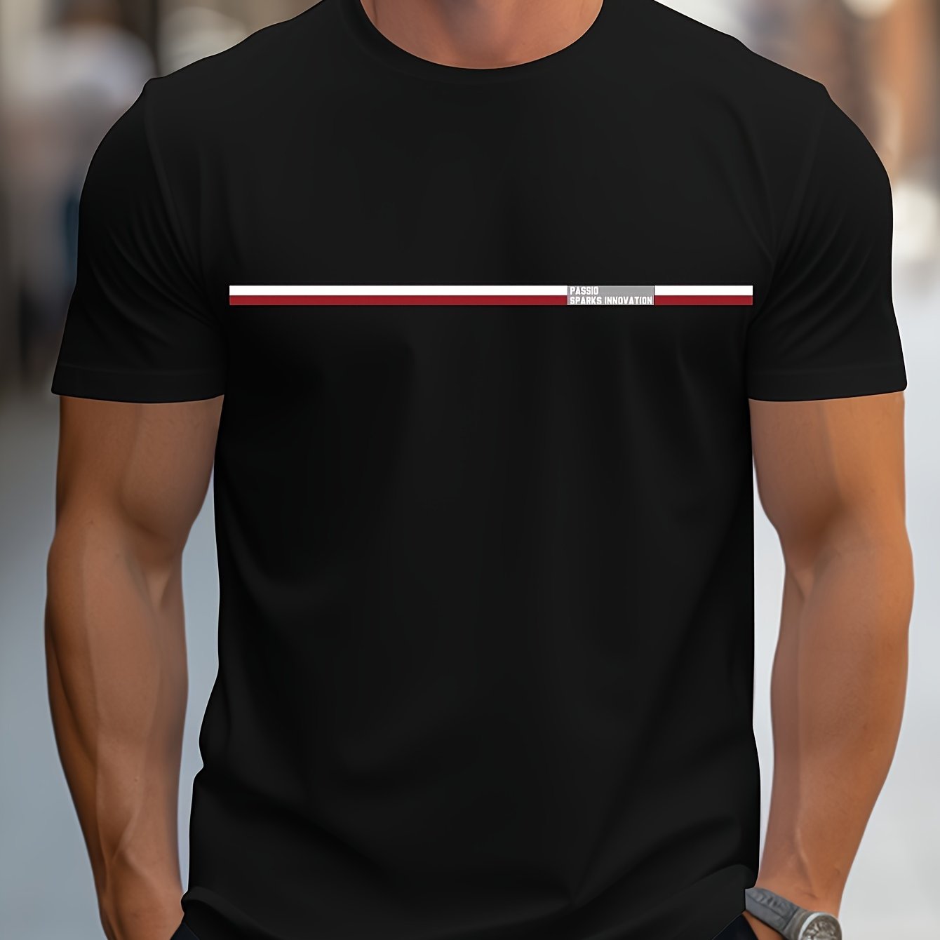180g Cotton Single-Sided Printed Round Neck Short Sleeve T-Shirt - Looped In Style