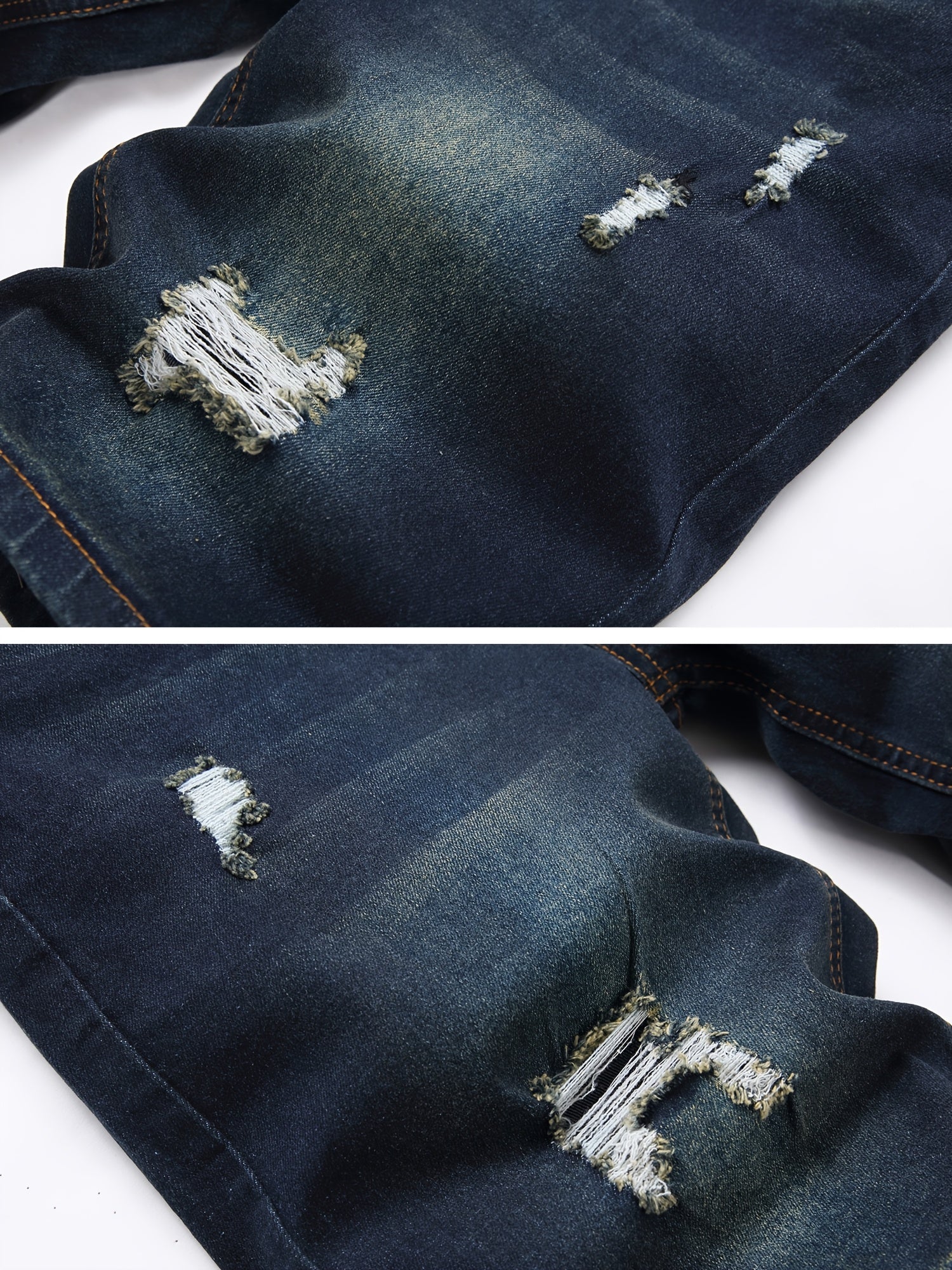 Mens Slim Fit Stretch Denim Shorts Ripped Skinny Jean Shorts for Men Fashion Straight Comfort Flex Waist Short - Looped In Style