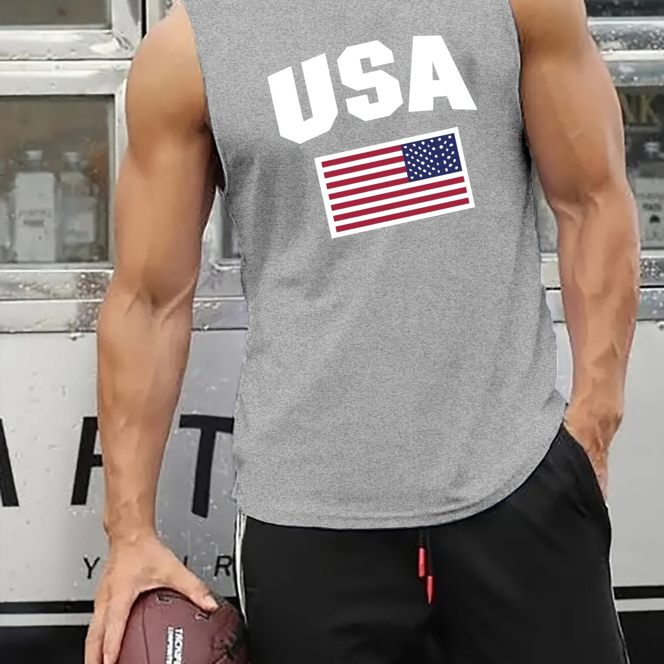 Mens Summer Fashion Seagull Print Short Sleeve Cotton Round Neck Pullover Sports Breathable Sleeveless T-Shirt - Looped In Style