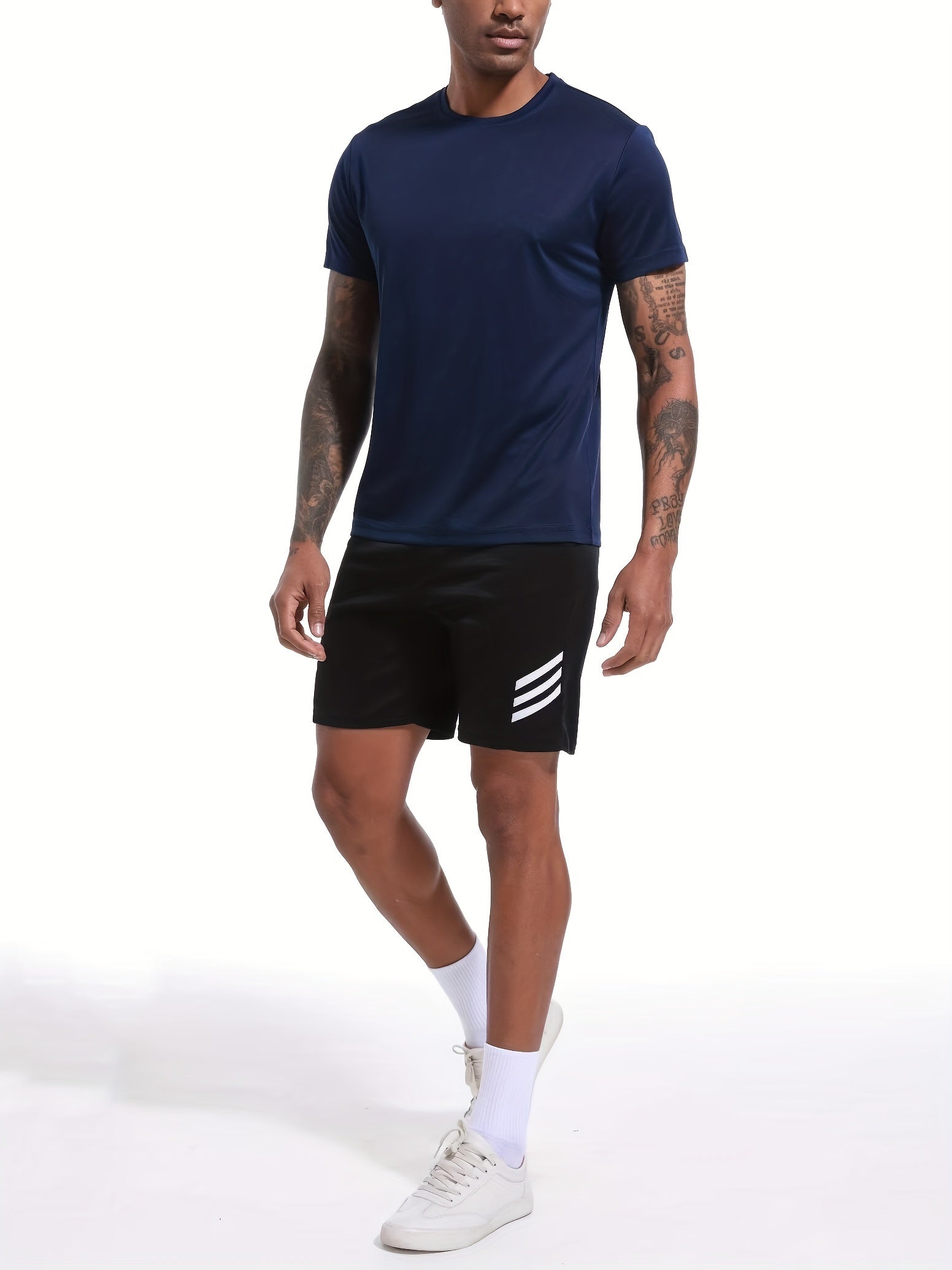 6 Pack Quick Dry Workout Shirts for Men Short Sleeve Athletic Active Tops Crew Neck T Shirt for Running - Looped In Style