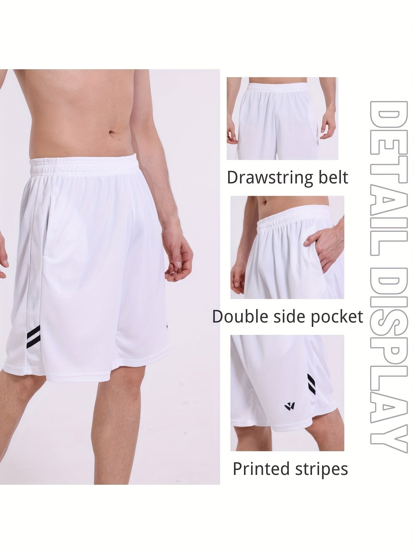5-Pack Mens Sports Shorts with Comfortable Elastic Waistband - Looped In Style
