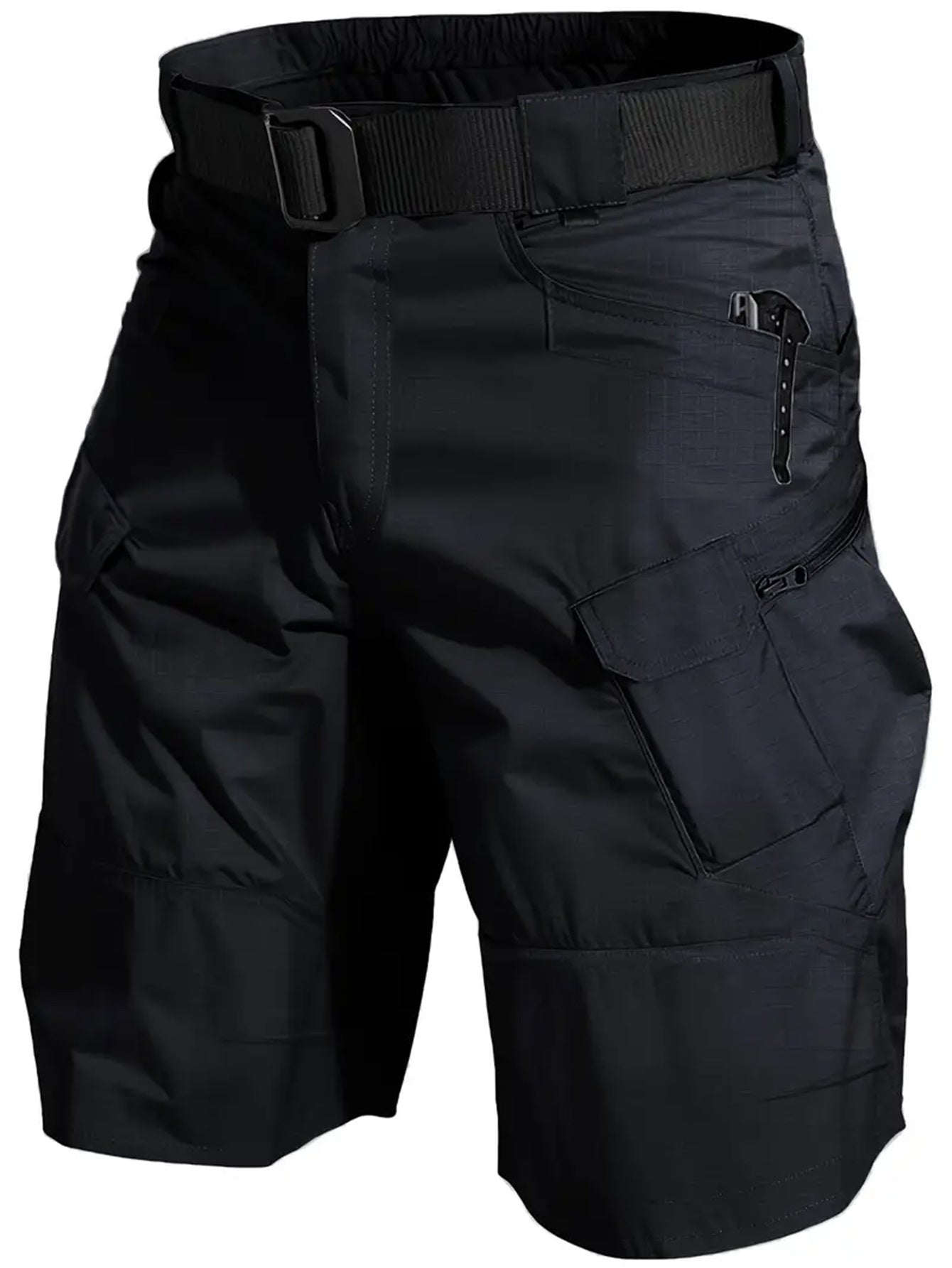 2 Pack Tactical Shorts for Men Comfortable Cargo Hiking Shorts Full Polyester Multiple Pockets Versatile for Camping Climbing Fishing Summer Outdoor Activities - Looped In Style