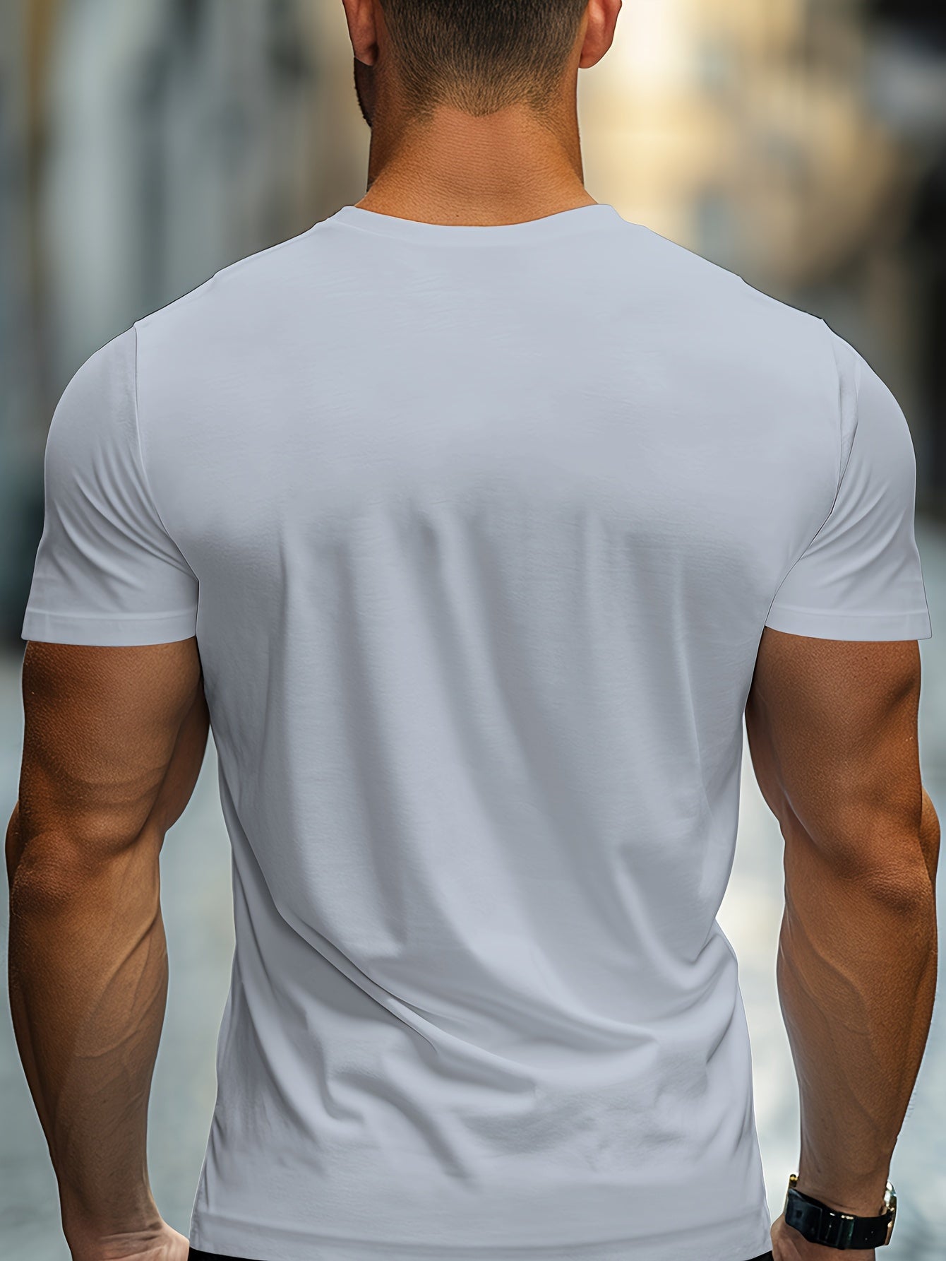 180g Cotton Single-Sided Printed Round Neck Short Sleeve T-Shirt - Looped In Style