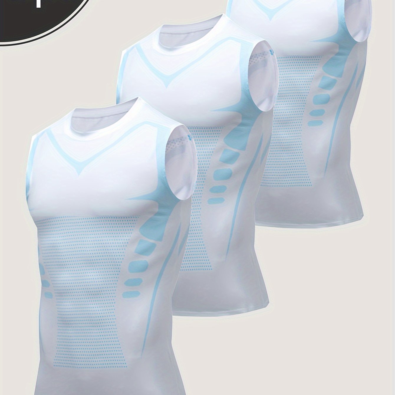 Moisture-Wicking Compression Tops 3pcs Men's Athletic Vests - Looped In Style