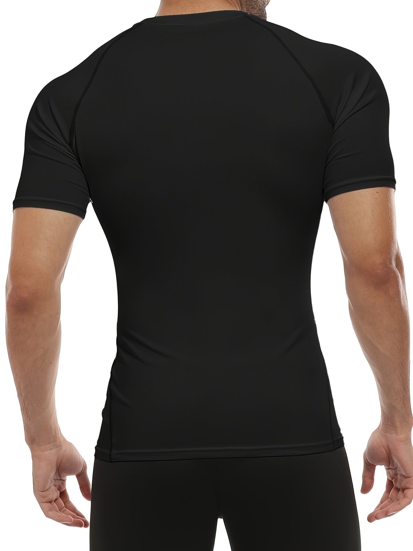 Short Sleeve Athletic 5pcs Men's Compression Shirt Tops - Looped In Style
