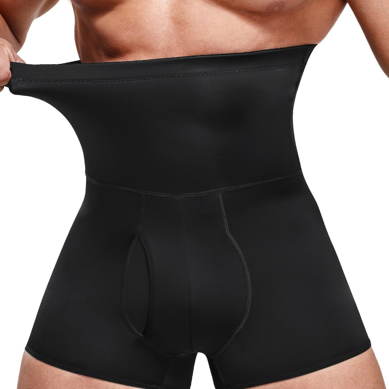 Men's High Waist Tummy Control Shorts - Seamless Slimming Body Shaper for Gym and Casual Wear - Looped In Style