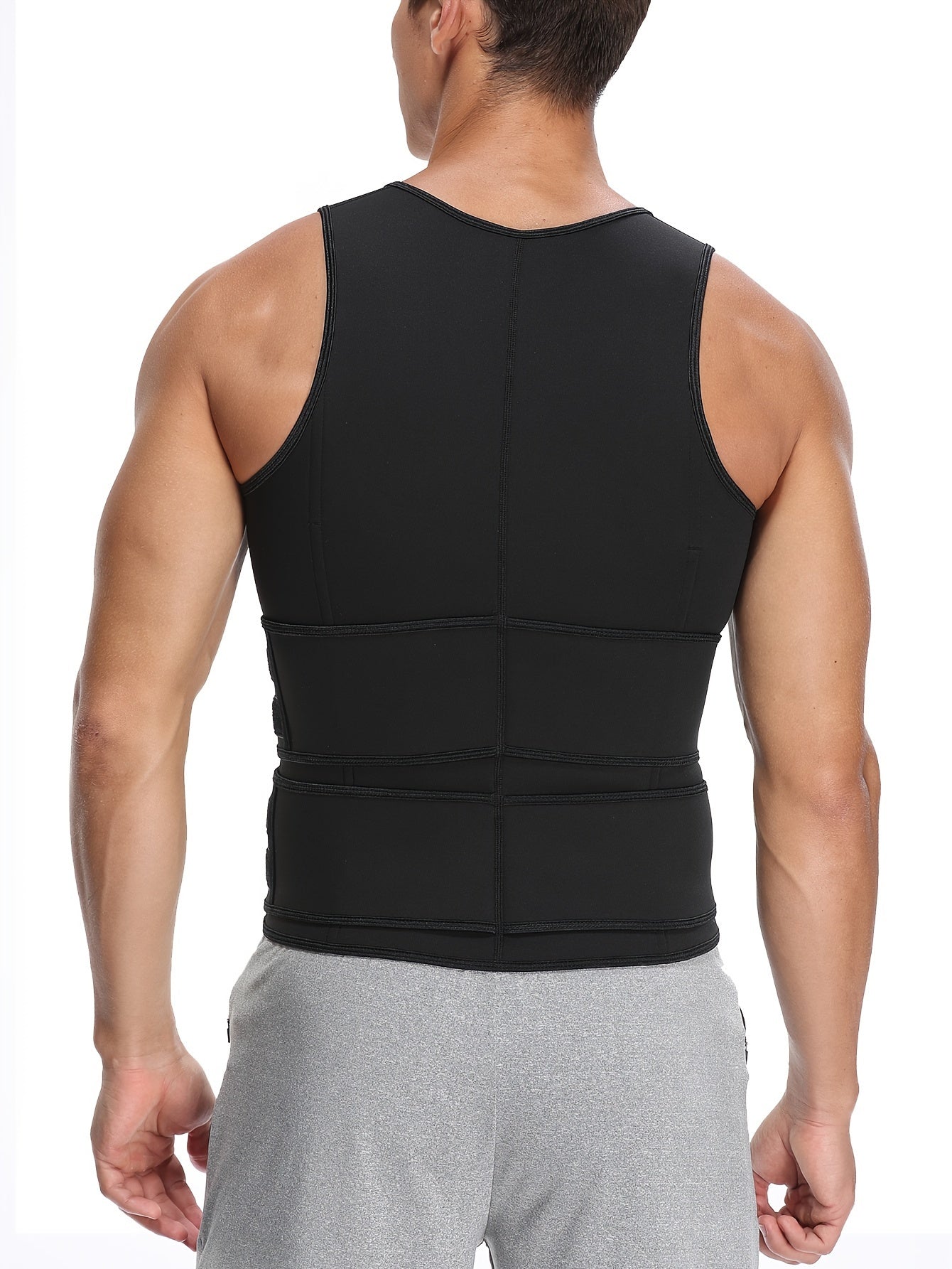 Men's Body Shaper Waist Trainer Sauna Vest Double Belt - Looped In Style
