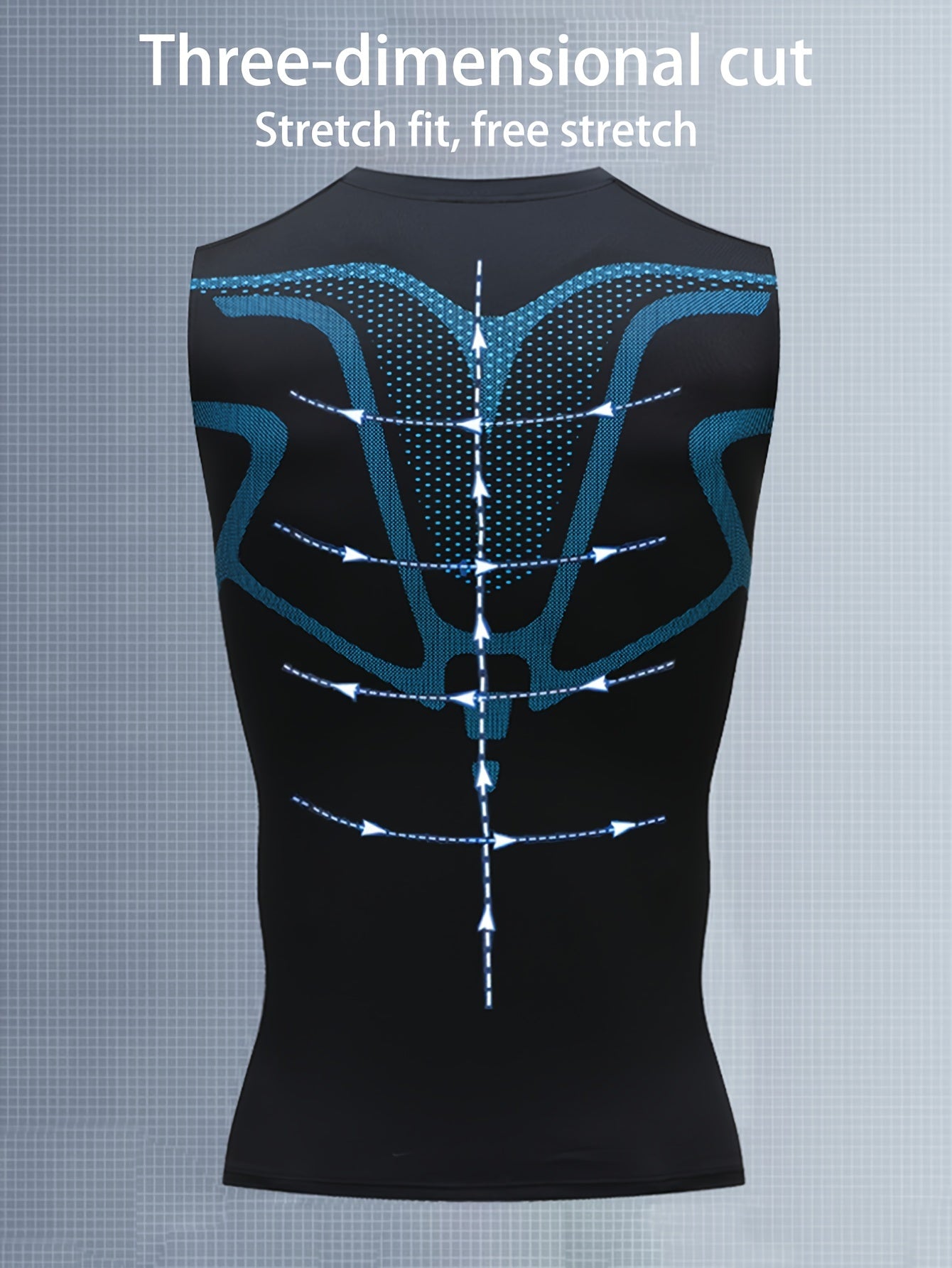 Moisture-Wicking Compression Tops 3pcs Men's Athletic Vests - Looped In Style