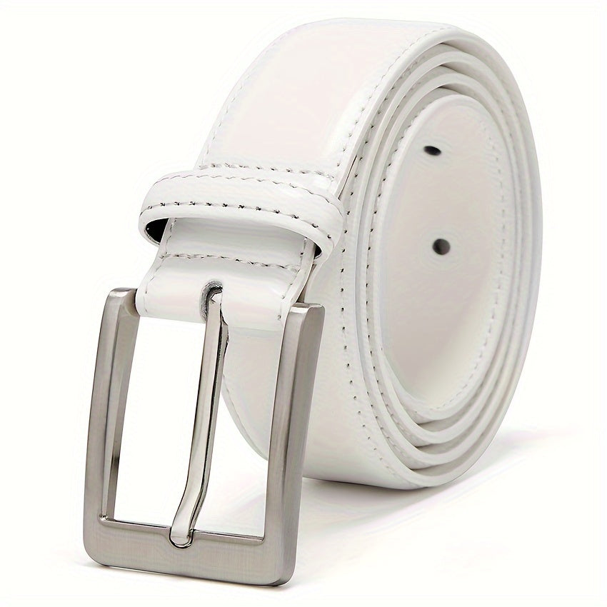 Genuine Leather Casual Style Men's Dress Waistband with Stainless Steel Prong Buckle for Business and Work - Looped In Style