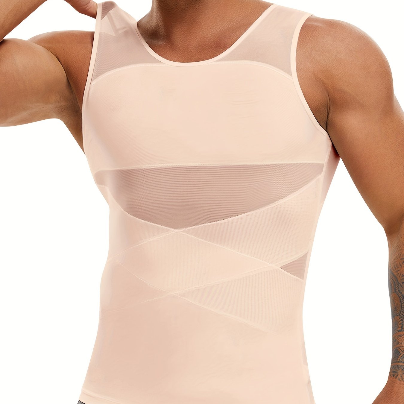 JUNLAN Men's Compression Shirt Breathable Body Shaper Vest - Looped In Style