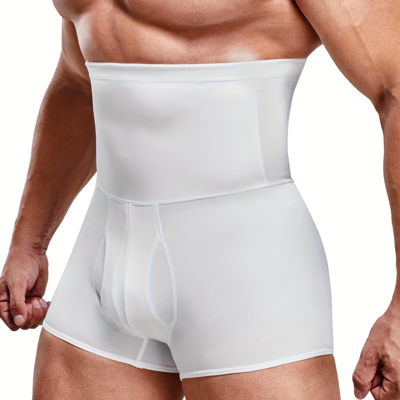 Men's High Waist Tummy Control Shorts - Seamless Slimming Body Shaper for Gym and Casual Wear - Looped In Style