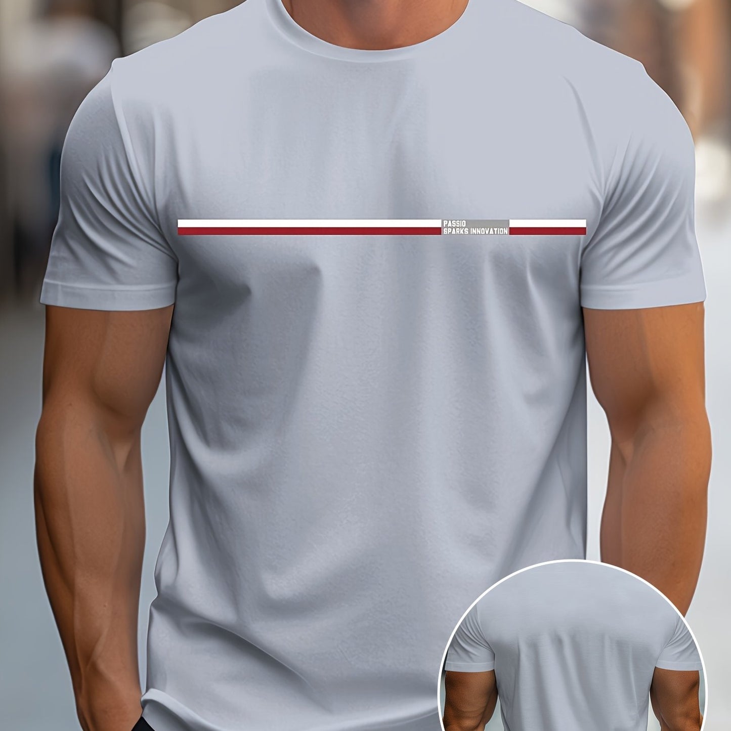 180g Cotton Single-Sided Printed Round Neck Short Sleeve T-Shirt - Looped In Style