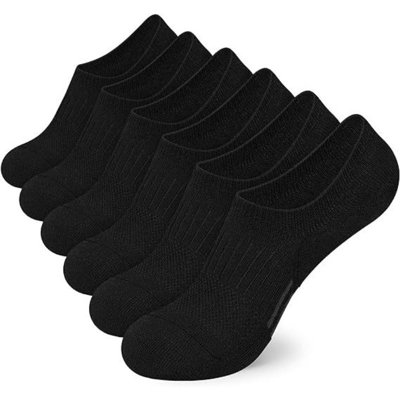 6 Pairs No Show Socks for Women Athletic Low Cut Ankle No Slip Invisible Running Cushioned Socks - Looped In Style