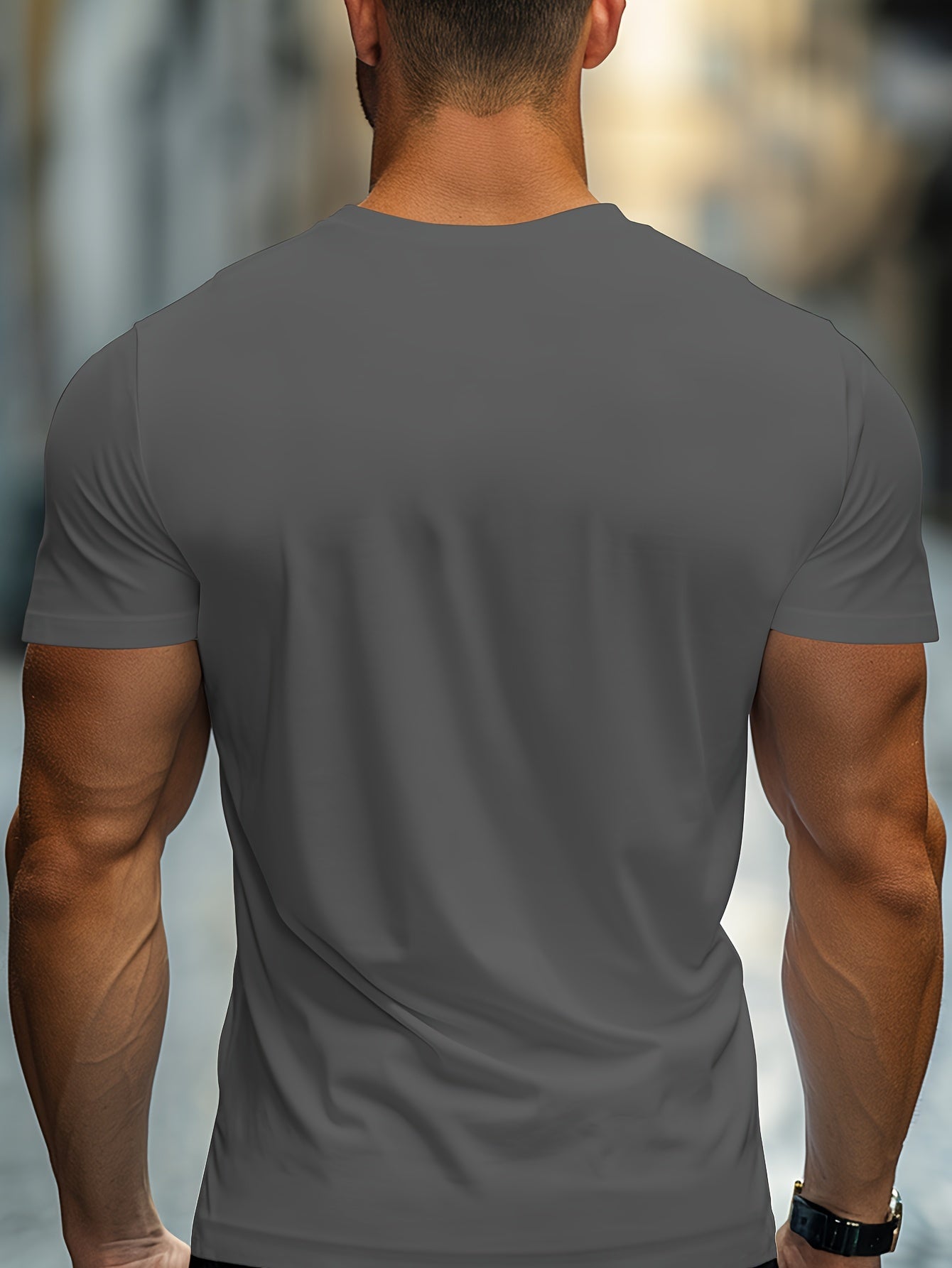 100 Percent Cotton Men's Solid Color Regular Fit Short Sleeve T Shirt Breathable Machine Washable Round Neck Casual Tee for Spring Summer Vacations and Casual Wear - Looped In Style